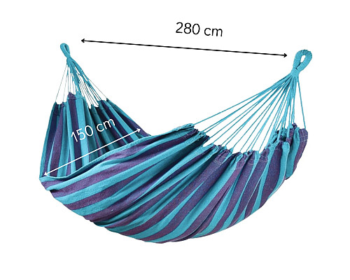 Гамак двомісний Jumi Garden 280 х 150 см - синій + чохол Гамак двомісний Jumi Garden 280 х 150 см - синій + чохол