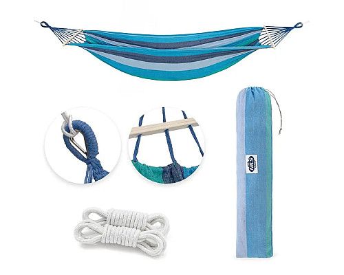 Гамак одномісний NILS CAMP NC9004, 265 х 150 см - блакитний