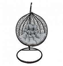 Крісло-кокон підвісне Bonro 329 L, коричнево-сіре