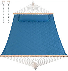 Гамак двомісний з планками WCG SOFT XXL 200 x 140 см - блакитний 
