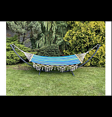 Гамак двомісний з планкою і каркасом WCG BALI XХL 200 х 150 см - різнокольоровий