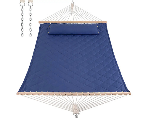 Гамак двомісний з планками WCG SOFT XXL 200 x 140 см - синій