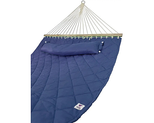 Гамак двомісний з планками WCG SOFT XXL 200 x 140 см - синій