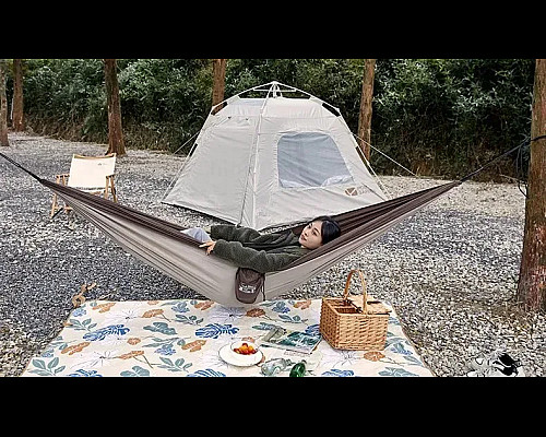 Гамак двомісний Mobi Garden NX22681001, 148 х 290 см - хакі