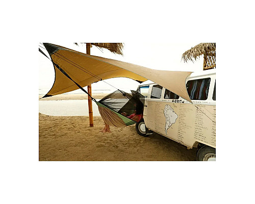 Гамак одномісний Amazonas Adventure Moskito Thermo, 275 х 140 см - коричнево-зелений