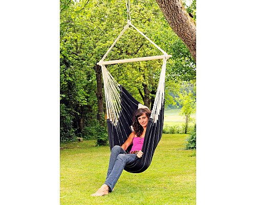 Гамак-крісло підвісне Amazonas Brasil, 160 х 130 см - чорне
