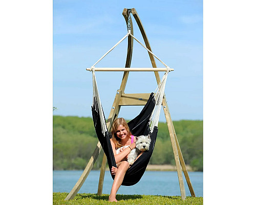 Гамак-крісло підвісне Amazonas Brasil, 160 х 130 см - чорне