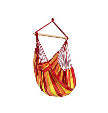 Гамак-крісло підвісне Amazonas Brasil, 210 х 140 см - червоно-жовтий
