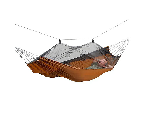 Гамак одномісний Amazonas з москітною сіткою Moskito-Traveller Pro, 220 х 140 см - коричневий