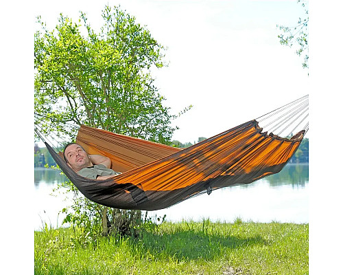 Гамак одномісний Amazonas з москітною сіткою Moskito-Traveller Pro, 220 х 140 см - коричневий