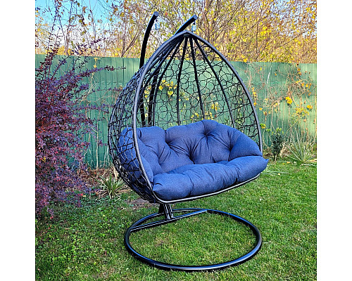 Крісло‑кокон підвісне GreenGard Графіт 111-2, синє