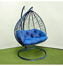 Крісло‑кокон підвісне GreenGard Графіт 111-2, синє