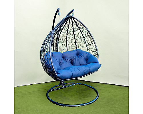 Крісло‑кокон підвісне GreenGard Графіт 111-2, синє