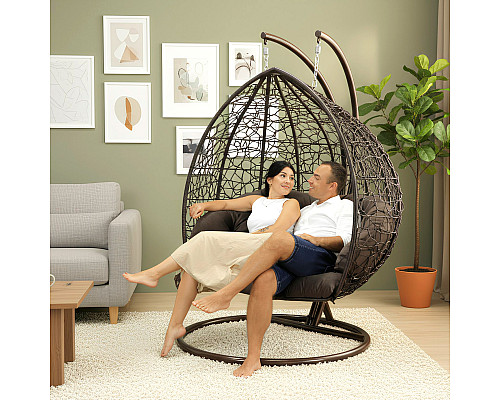 Крісло‑кокон підвісне GreenGard Венге 112-2, коричневе