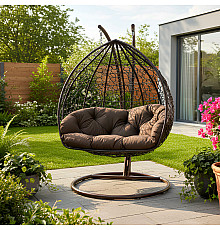 Крісло‑кокон підвісне GreenGard Венге 112-2, коричневе