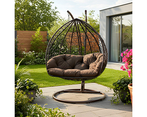 Крісло‑кокон підвісне GreenGard Венге 112-2, коричневе