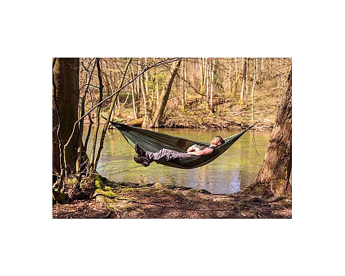 Гамак двомісний Amazonas Silk Traveller Thermo, 275 х 140 см - зелений
