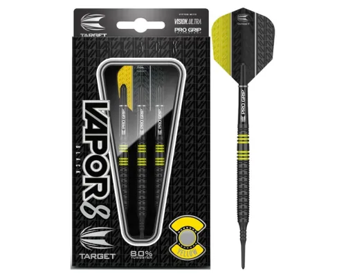 Вольфрамові дротики Target Vapor8 Black Yellow 80% 3 шт.