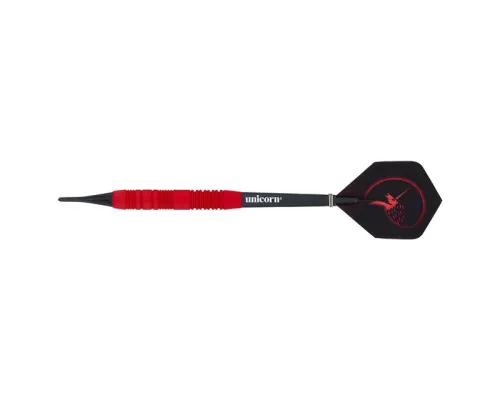 Дротики Unicorn Core Plus Rubberised Brass Red dart 3 шт.