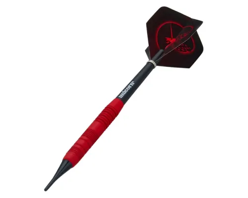 Дротики Unicorn Core Plus Rubberised Brass Red dart 3 шт.