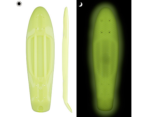 Колода освітлена для Penny Board  WORKER Solosy 22.5*6” - жовтий