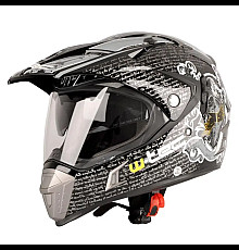 Шолом для мотокросу W-TEC NK-311 enduro BLENDA 2019 розмір M 57-58 см, чорно-сірий