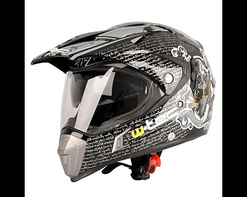 Шолом для мотокросу W-TEC NK-311 enduro BLENDA 2019 розмір M 57-58 см, чорно-сірий