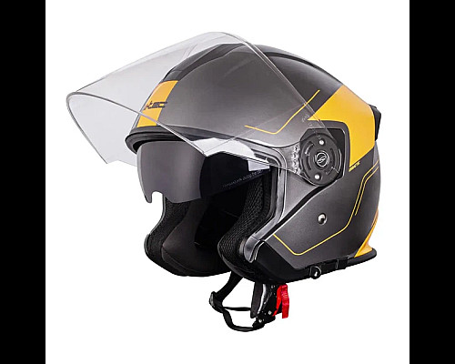 Шолом мотоциклетний W-TEC V586 Urbaztec розмір XS 53-54 см, жовто-сірий