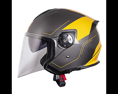Шолом мотоциклетний W-TEC V586 Urbaztec розмір XS 53-54 см, жовто-сірий