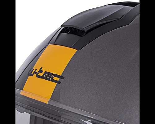 Шолом мотоциклетний W-TEC V586 Urbaztec розмір XS 53-54 см, жовто-сірий
