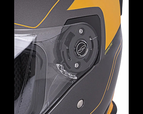 Шолом мотоциклетний W-TEC V586 Urbaztec розмір XS 53-54 см, жовто-сірий