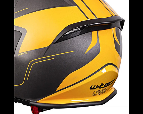 Шолом мотоциклетний W-TEC V586 Urbaztec розмір XS 53-54 см, жовто-сірий