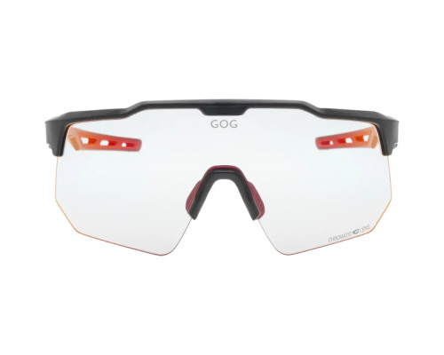 Окуляри захисні GOG Loki Photochromic Cat.0-3, чорно-червоні