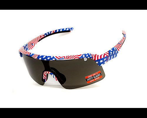 Окуляри захисні Global Vision Holeshot USA Flag, сірі