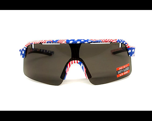 Окуляри захисні Global Vision Holeshot USA Flag, сірі