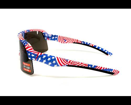 Окуляри захисні Global Vision Holeshot USA Flag, сірі