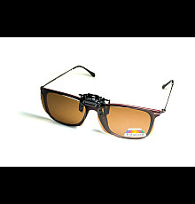 Полярізаційна накладка на окуляри, коричнева