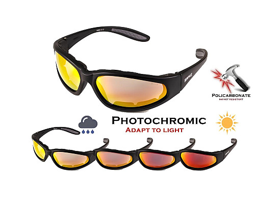 Окуляри захисні фотохромні Global Vision Hercules-1 PLUS Photochromic Anti-Fog, червоні