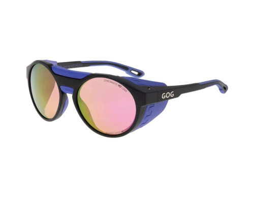 Окуляри захисні GOG Manaslu Photochromic Cat.2-4, чорно-сині