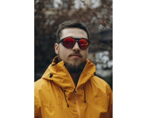 Окуляри захисні GOG Manaslu Photochromic Cat.2-4, чорно-червоні