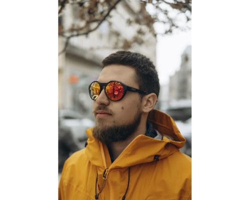 Окуляри захисні GOG Manaslu Photochromic Cat.2-4, чорно-червоні