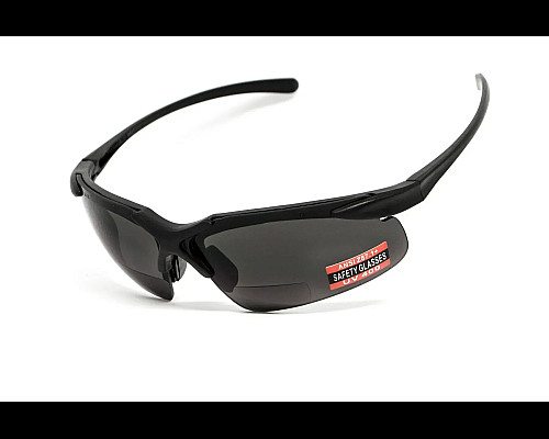 Окуляри захисні біфокальні Global Vision Apex Bifocal +2.0, сірі