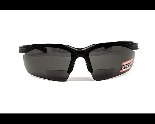 Окуляри захисні біфокальні Global Vision Apex Bifocal +2.0, сірі