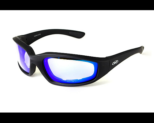 Окуляри захисні фотохромні Global Vision KickBack Photochromic Anti Fog, сині