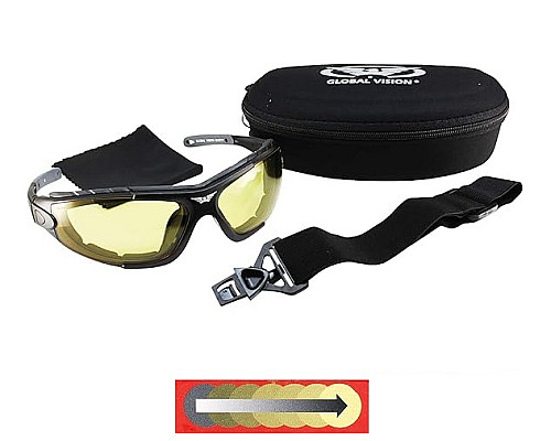 Окуляри захисні фотохромні Global Vision Shorty Photochromic Anti-Fog, жовті