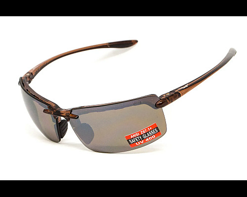 Окуляри захисні Global Vision Wheelin Crystal Brown, коричневі