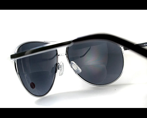 Окуляри захисні біфокальні Global Vision Aviator Bifocal (+2.0), сірі