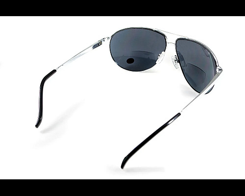 Окуляри захисні біфокальні Global Vision Aviator Bifocal (+2.0), сірі