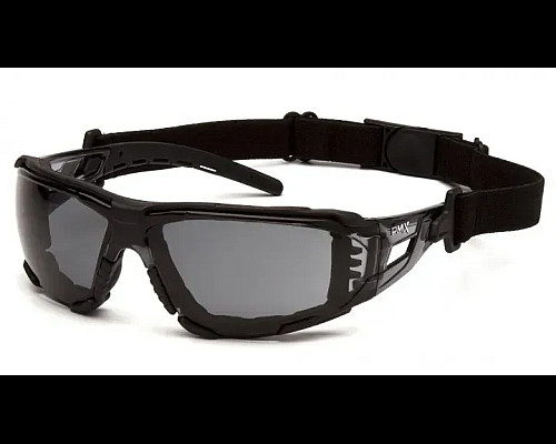 Окуляри захисні з ущільнювачем Pyramex Fyxate Super Anti-Fog H2MAX, сірі