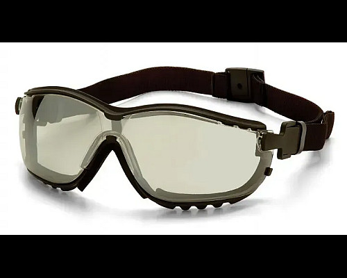 Окуляри захисні з ущільнювачем Pyramex V2G+RX Anti-Fog, світло-коричневі з діоптрійною вставкою